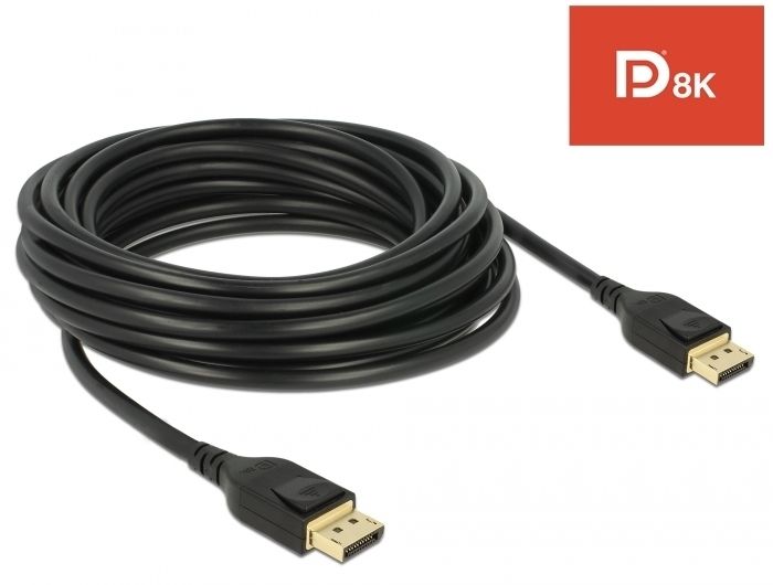 Delock DisplayPort Cable | DisplayPort - DisplayPort | Max 7680x4320 60Hz | Black | 5m